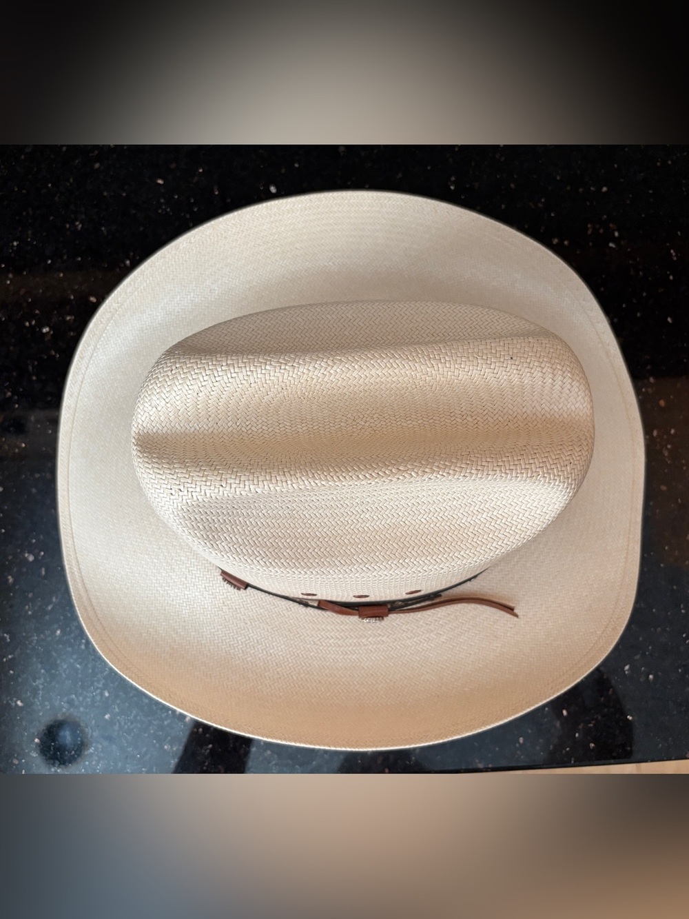 Rare Vintage Stetson Alamo or Grant 5X Shantung Straw Hat - excellent condition! - Picture 8 of 16